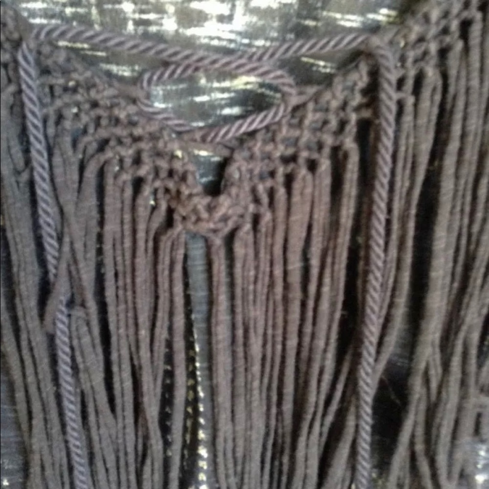 RALPH LAUREN DENIM & supply xs  cotton fringe top - Picture 4 of 6